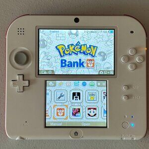 Nintendo 2DS Console Scarlet Red with Pokemon Bank, Poke Transporter & Games
